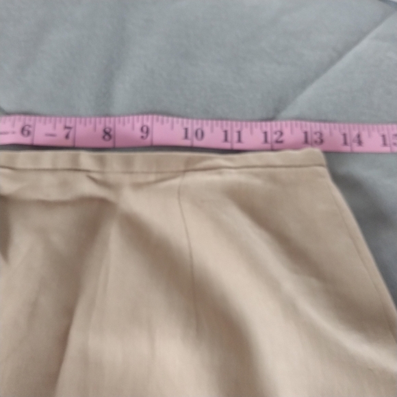 Rena Rowan for Saville Petite Vintage Tan Linen Blend Skirt 10P - Picture 5 of 10